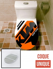 Housse siège de toilette - Décoration abattant WC KTM Racing Orange And Black
