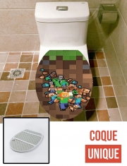 Housse siège de toilette - Décoration abattant WC Minecraft Creeper Forest