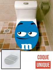 Housse siège de toilette - Décoration abattant WC M&m's Bleu
