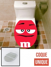 Housse siège de toilette - Décoration abattant WC M&M's Rouge