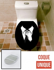 Housse siège de toilette - Décoration abattant WC Mr Black
