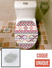 Housse siège de toilette - Décoration abattant WC Bandana indigène aztec rouge