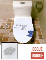 Housse siège de toilette - Décoration abattant WC Ohana signifie famille