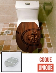 Housse siège de toilette - Décoration abattant WC Wooden Anchor