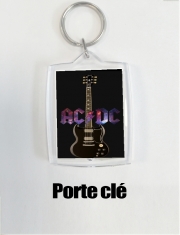 Porte Clé - Format Rectangulaire AcDc Guitare Gibson Angus