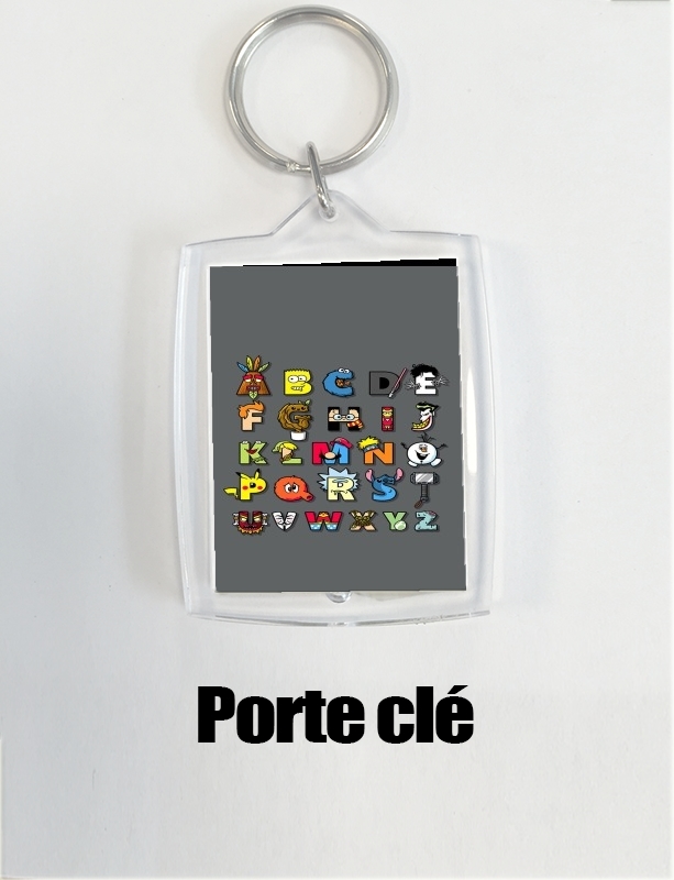 Porte Clé - Format Rectangulaire Alphabet Geek