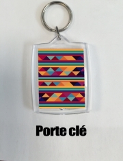 Porte Clé - Format Rectangulaire Aztec Pattern Pastel