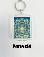 Porte Clé - Format Rectangulaire Blue Organic boho mandala