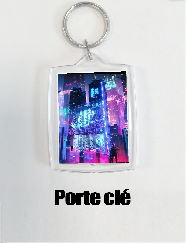 Porte Cyberpunk city night art