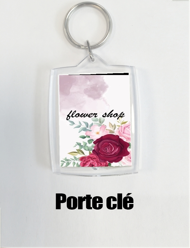 Porte Logo Fleuriste avec texte personnalisable