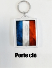Porte Clé - Format Rectangulaire Drapeau France vintage