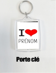 porte-clef-personnalise-rectangle I love Prénom - Personnalisable avec nom de ton choix