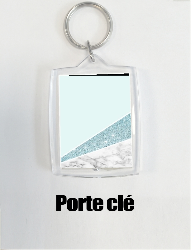 Porte Initiale Marble and Glitter Blue