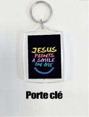 Porte Clé - Format Rectangulaire Jesus paints a smile in me Bible