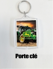 porte-clef-personnalise-rectangle John Deer Tracteur vert