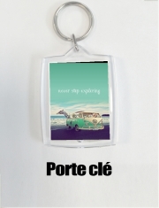 porte-clef-personnalise-rectangle Never Stop Exploring - Lamas on Holidays