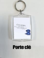Porte Clé - Format Rectangulaire Ohana signifie famille