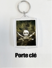 Porte Clé - Format Rectangulaire Pirate - Tete De Mort