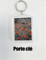 Porte Clé - Format Rectangulaire Red and Black Field