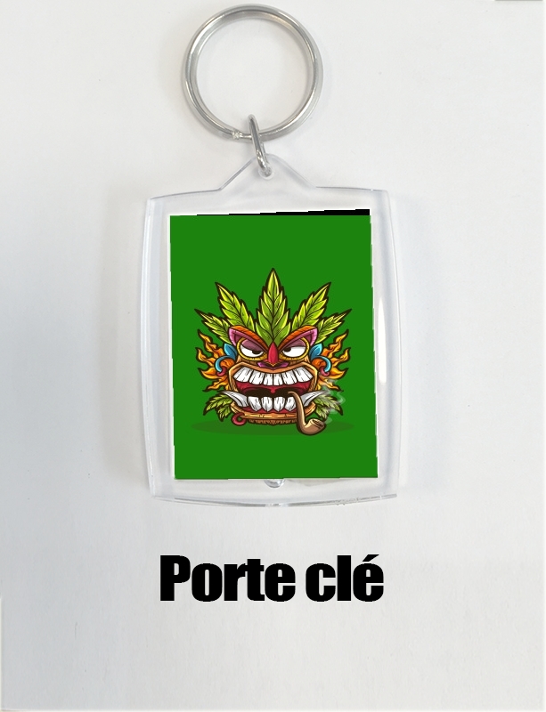 Porte Tiki mask cannabis weed smoking