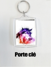 Porte Clé - Format Rectangulaire watercolor horse