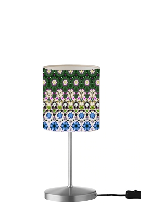 Lampe Abstract ethnic floral stripe pattern white blue green