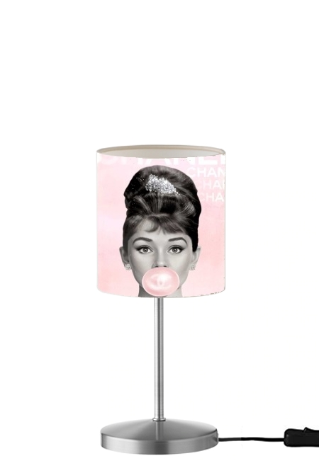 Lampe de table / chevet Audrey Hepburn bubblegum