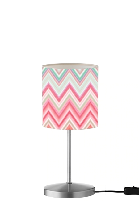 Lampe colorful chevron in pink
