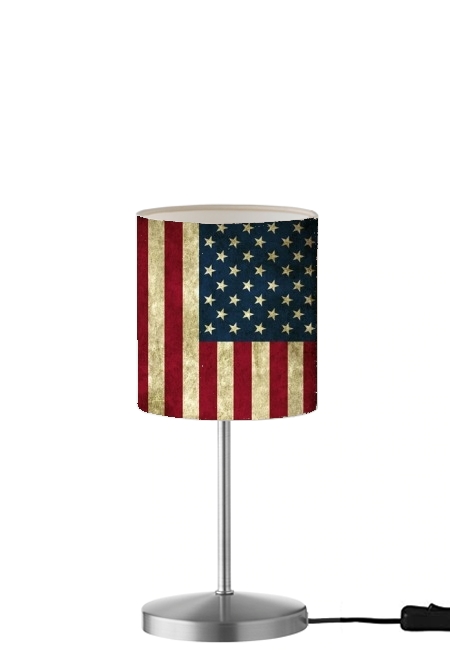 Lampe de table / chevet Drapeau USA Vintage