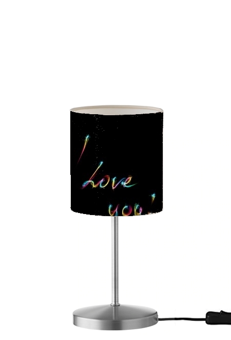 Lampe I love you texte rainbow