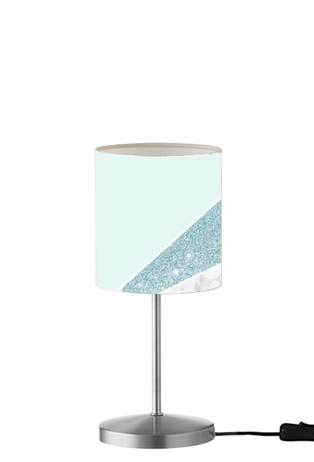 Lampe de table / chevet Initiale Marble and Glitter Blue