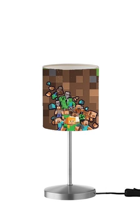 Lampe de table / chevet Minecraft Creeper Forest