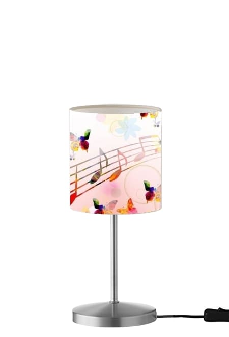 Lampe de table / chevet Notes de musique Papillon colorés