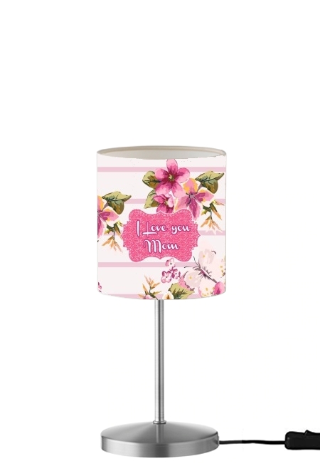Lampe Pink floral Marinière - Love You Mom