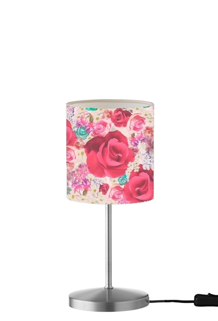 Lampe shabby floral 