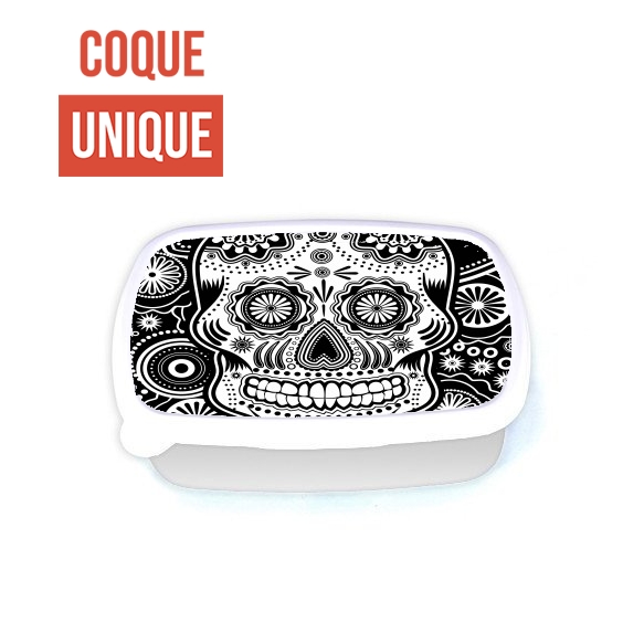 Lunch black and white sugar skull