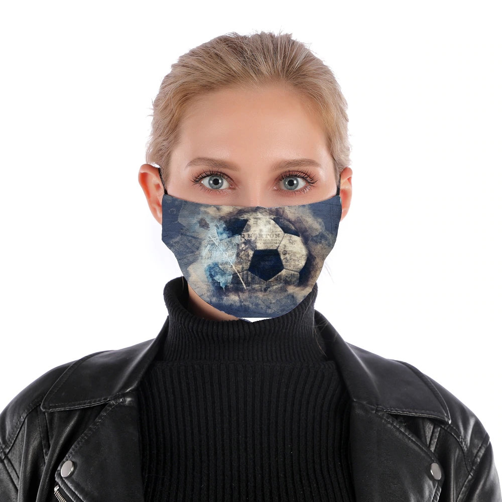 Masque Abstract Blue Grunge Soccer
