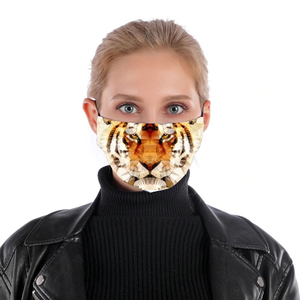 Masque Tigre Abstrait Fractal
