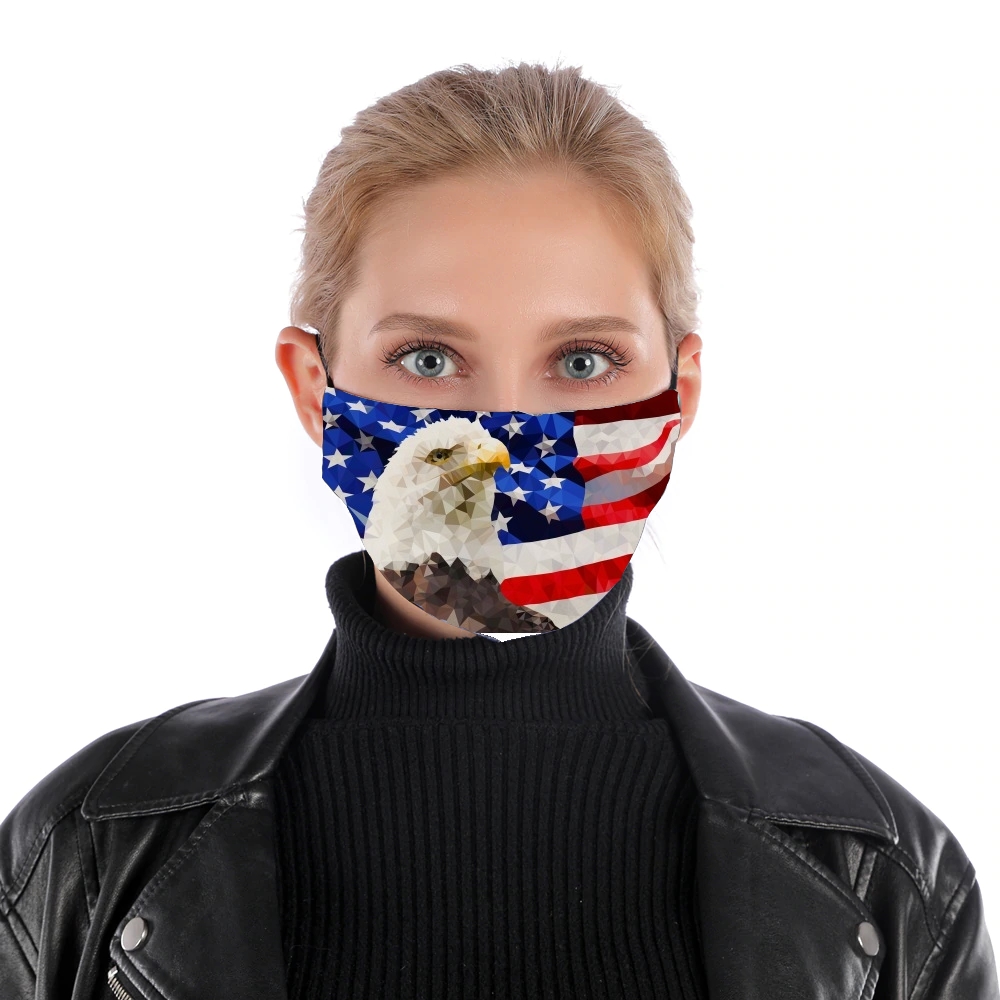 Masque American Eagle and Flag