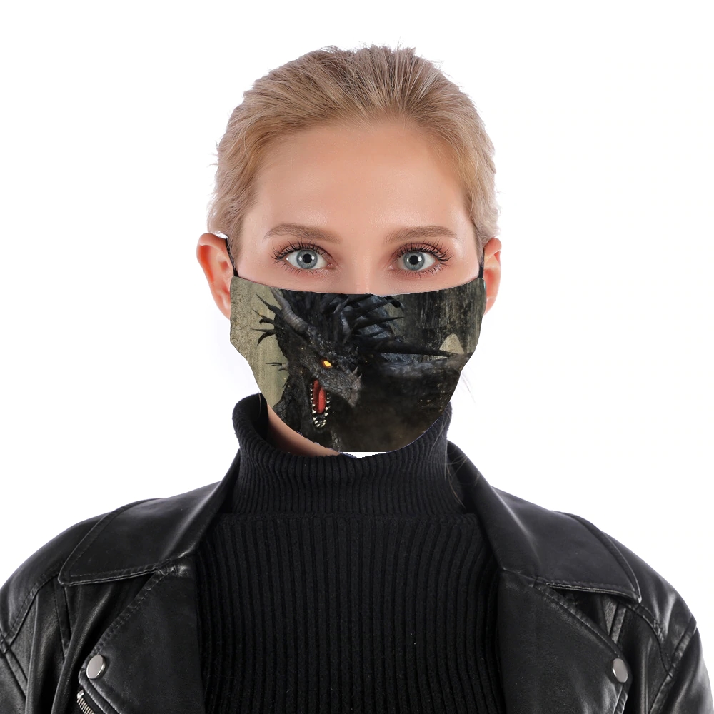 Masque alternatif en tissu barrière Black Dragon