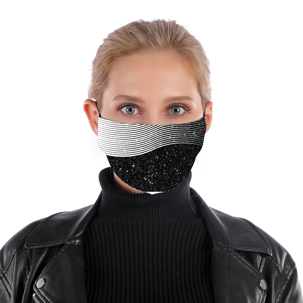 Masque alternatif en tissu barrière Black Space
