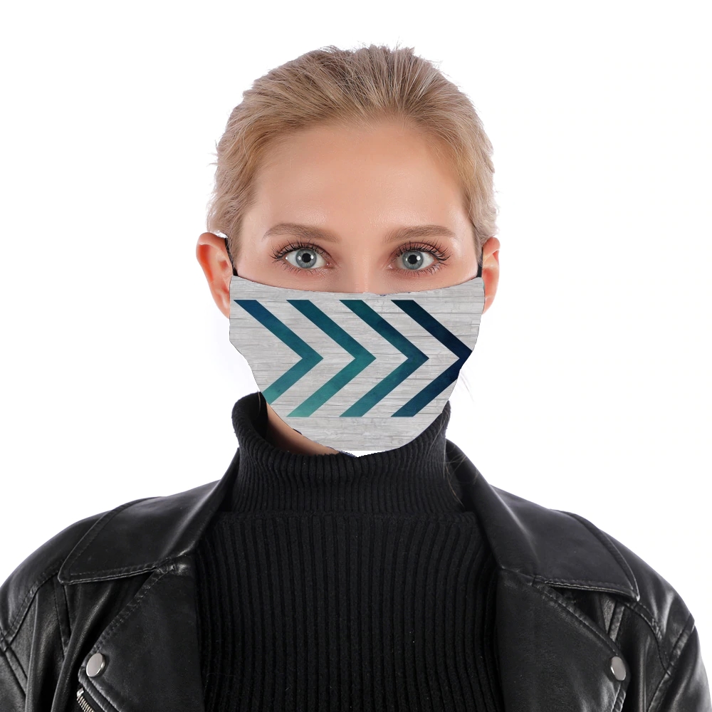 Masque alternatif en tissu barrière Blue Arrow 