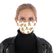 mask-tissu-protection-antivirus Christmas snowman gingerbread