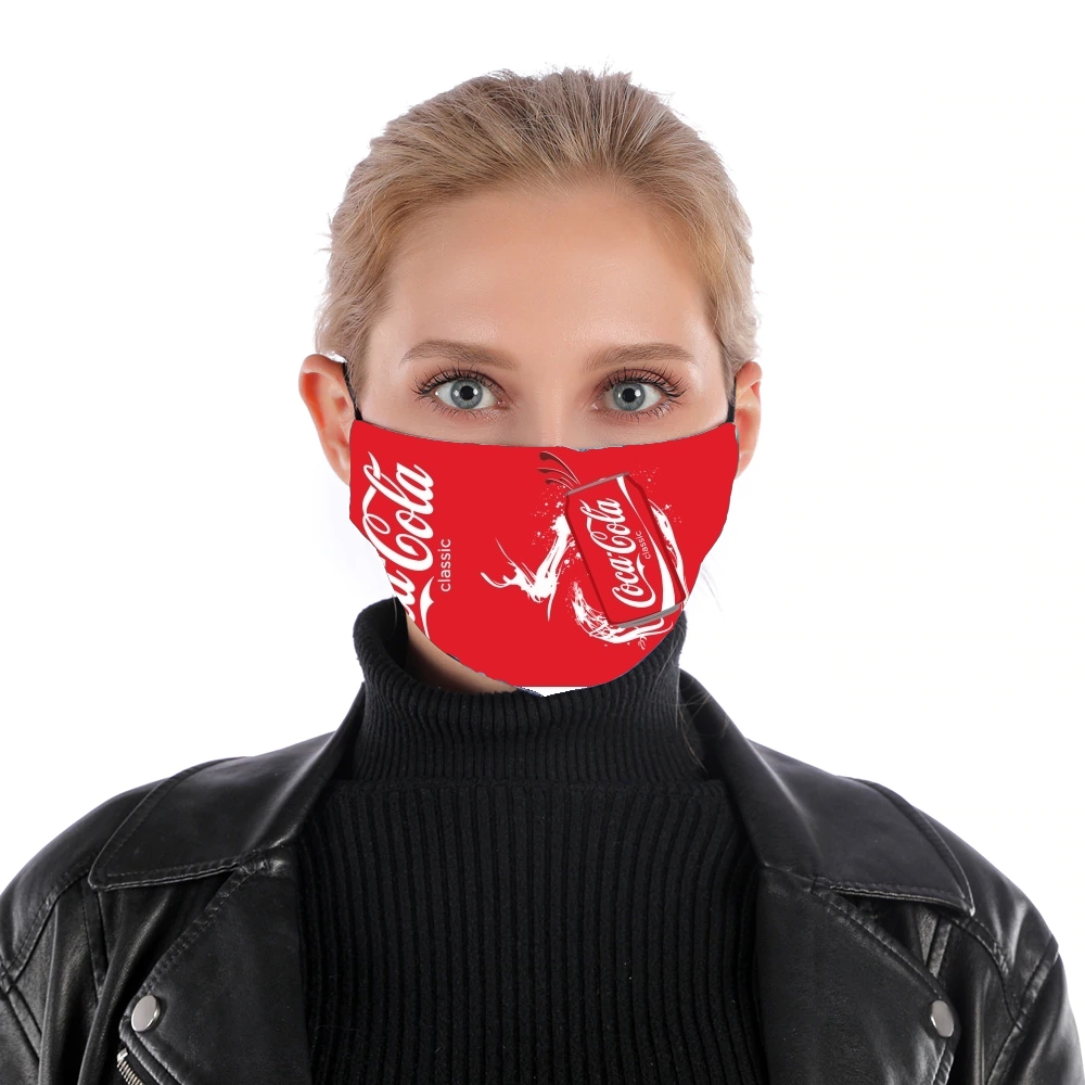 Masque alternatif en tissu barrière Coca Cola Rouge Classic