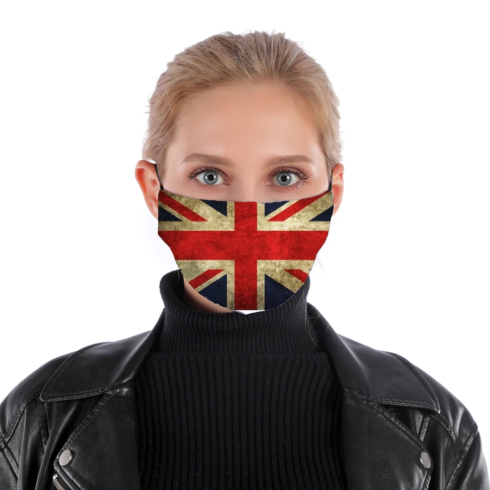 Masque alternatif en tissu barrière Drapeau Britannique Vintage