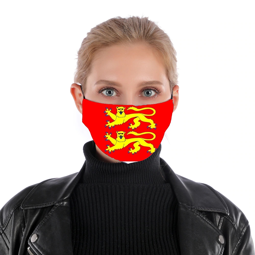 Masque alternatif en tissu barrière Drapeau Normand