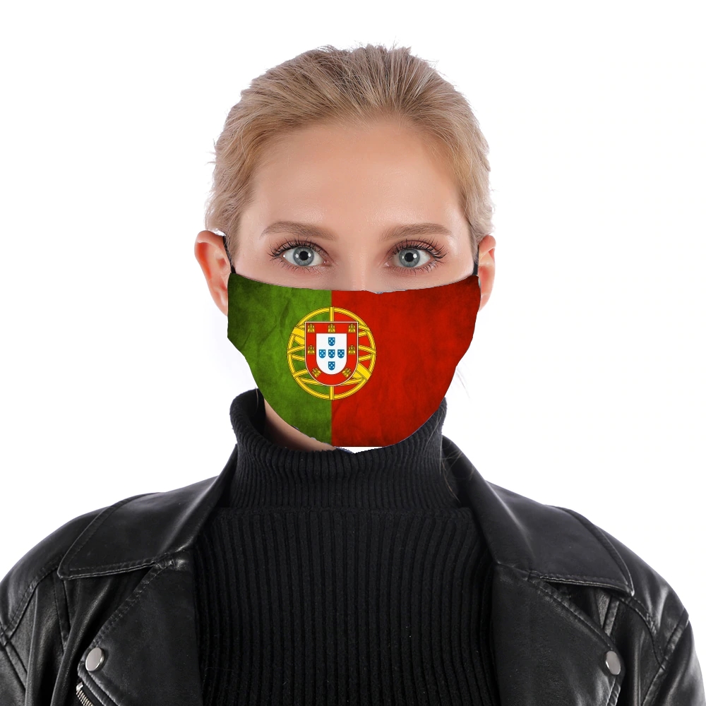 Masque alternatif en tissu barrière Drapeau Vintage Portugal