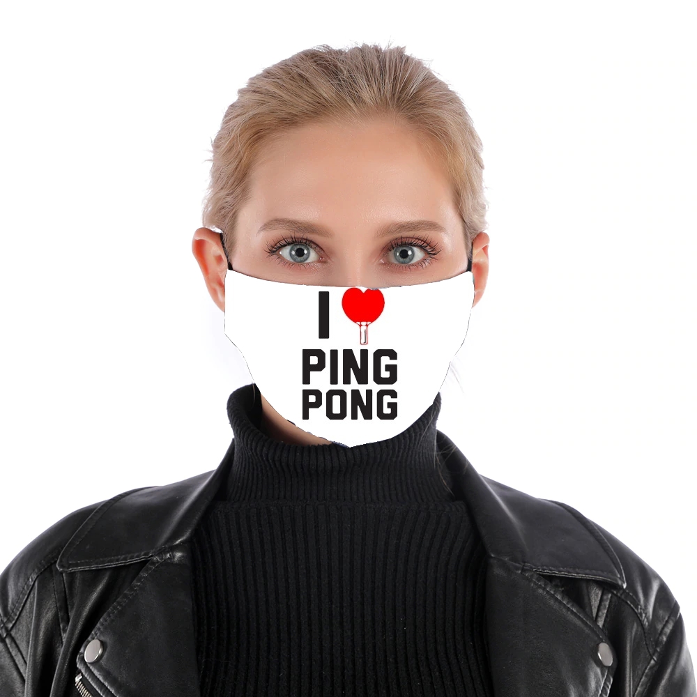 Masque I love Ping Pong