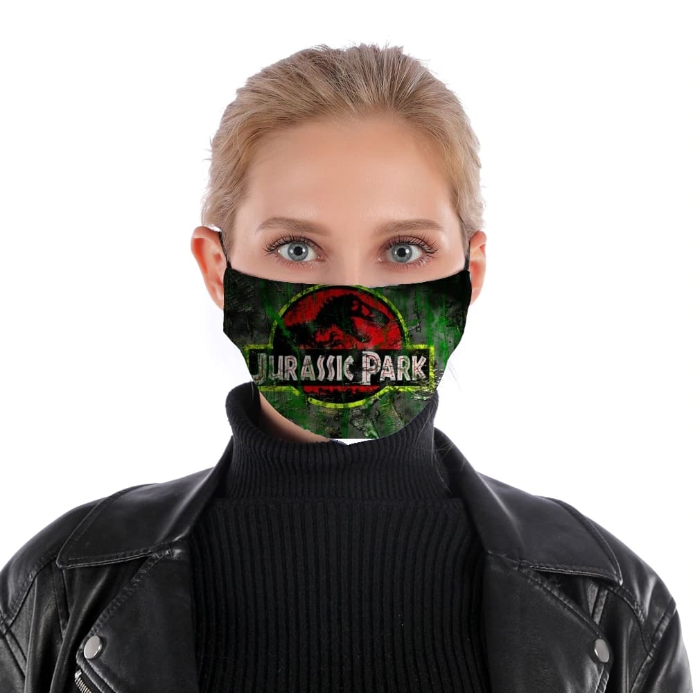 Masque alternatif Jurassic park World TREX Dinosaure en tissu à petits prix