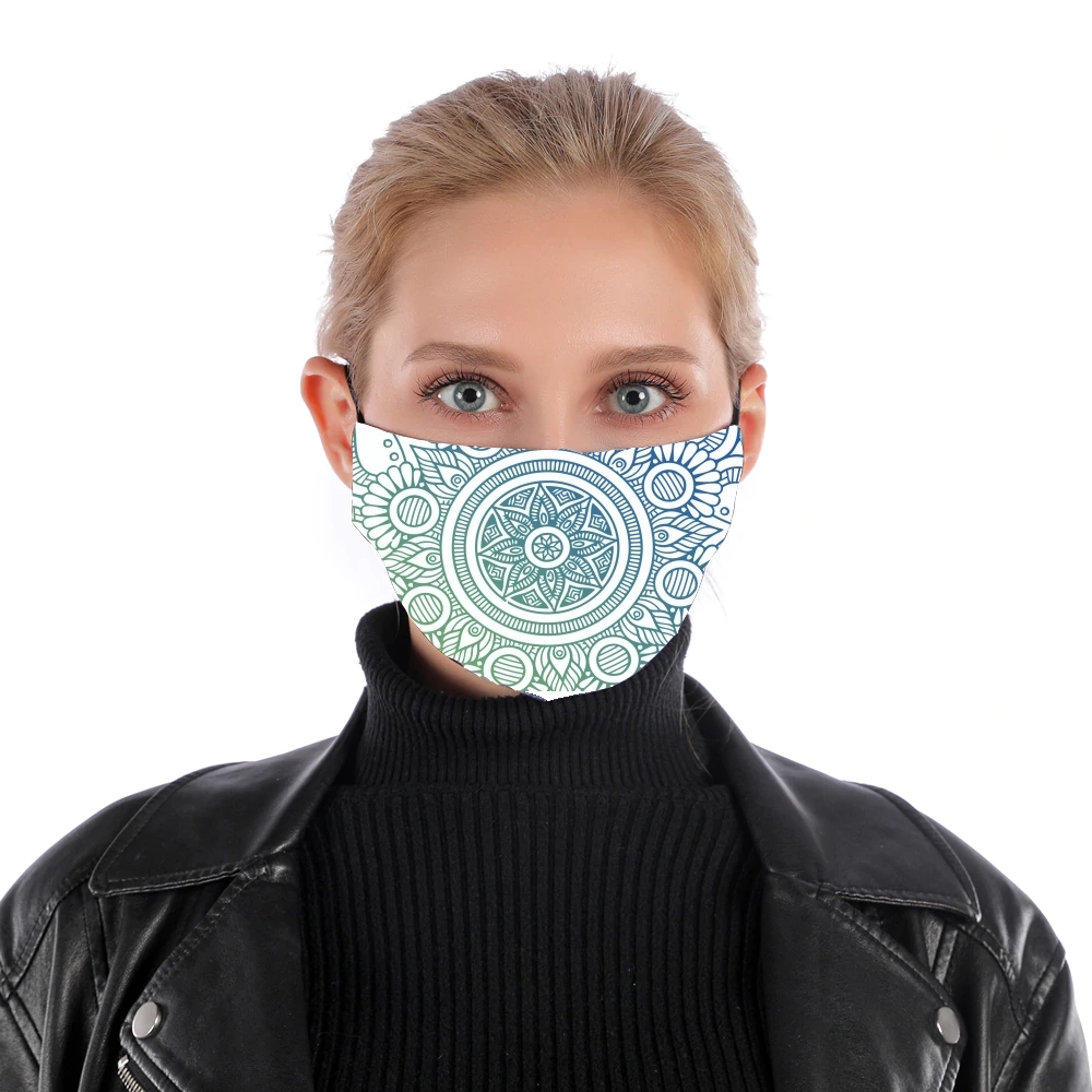 Masque alternatif en tissu barrière Mandala Peaceful